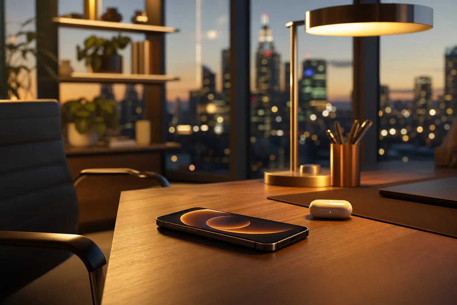 An empty front desk at last light — the moment an unanswered call becomes a lost job.